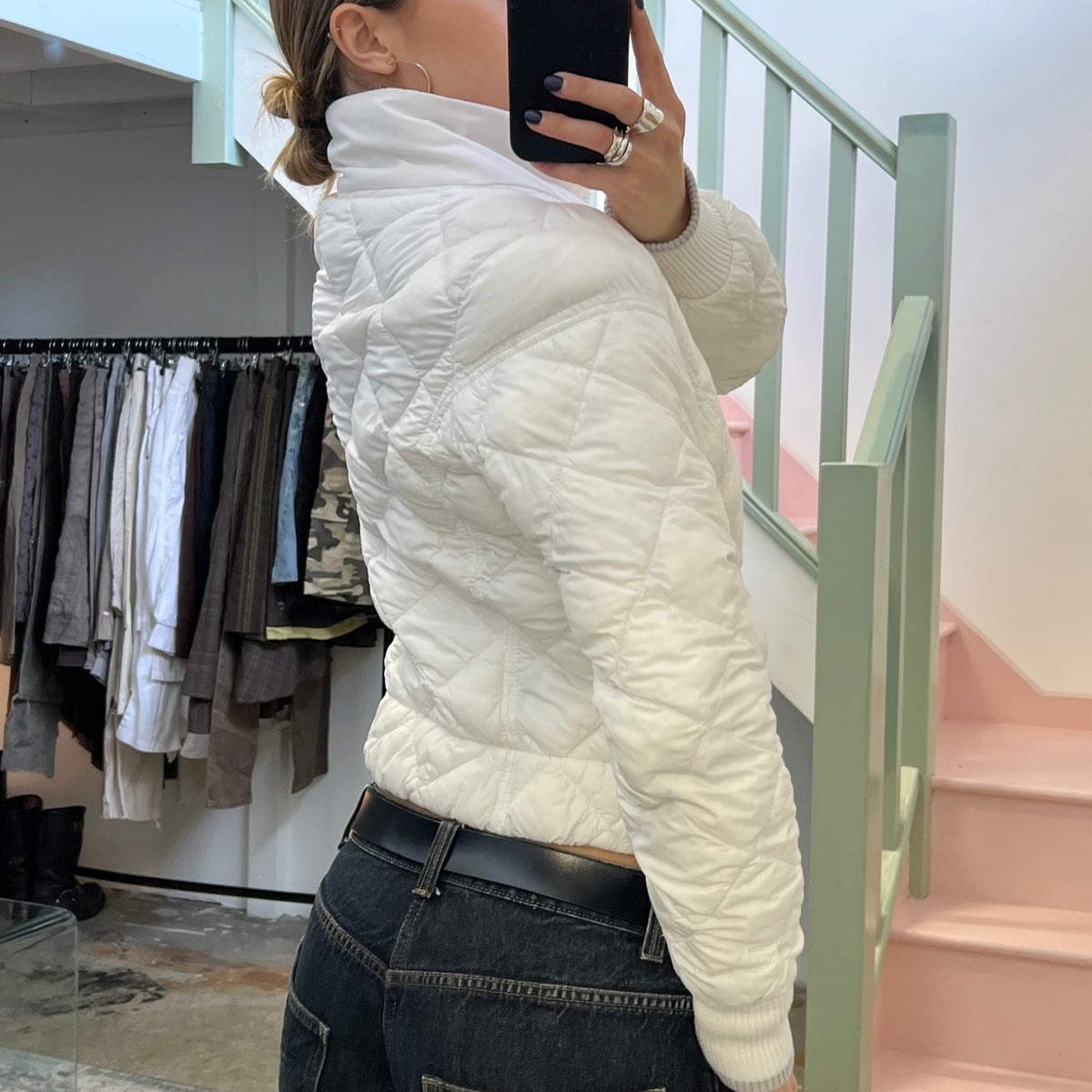 Tommy Hilfiger white puffer coat