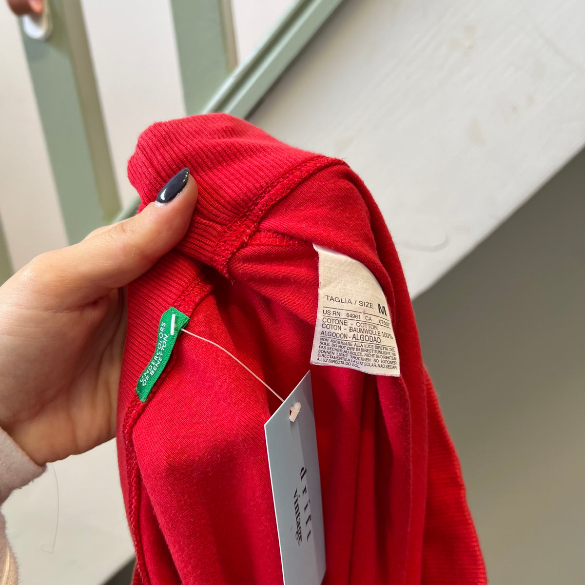 Red sporty tie waist midi skirt