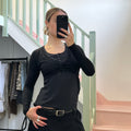 Black layered blouse
