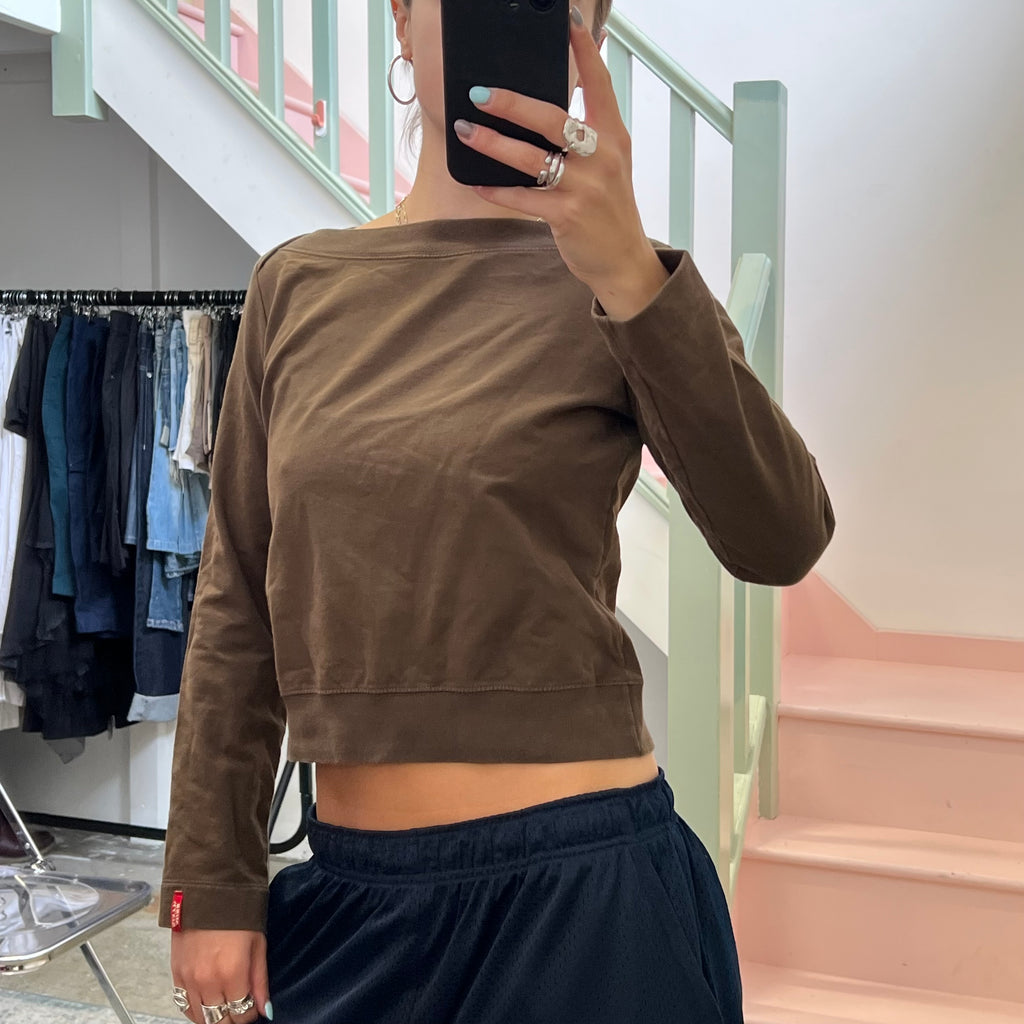 Miss Sixty brown boat neck sweater