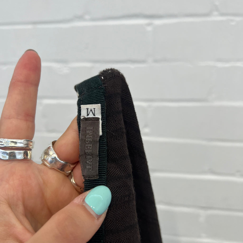 Black and grey patchwork utility maxi skirt