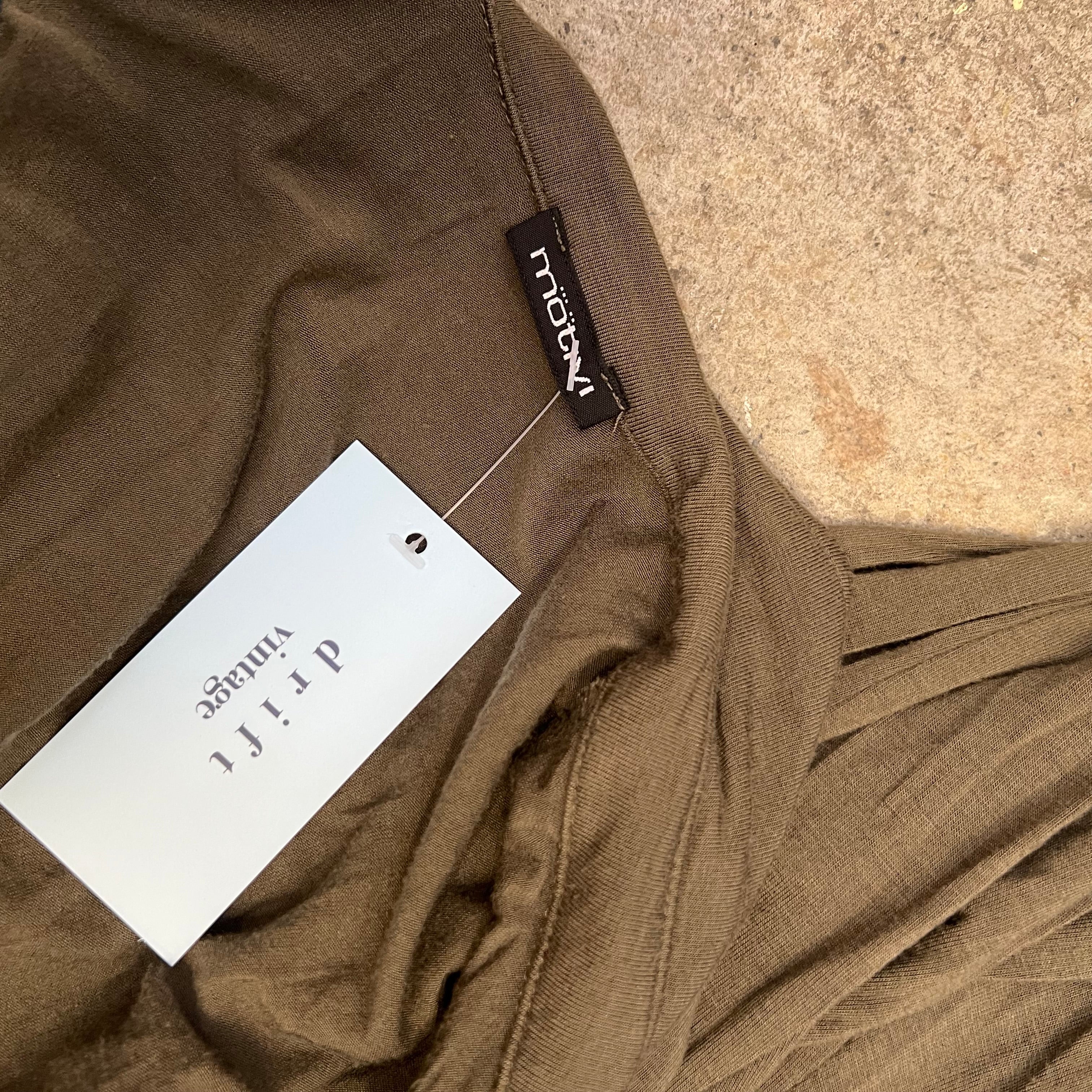 Khaki long sleeve zip up top