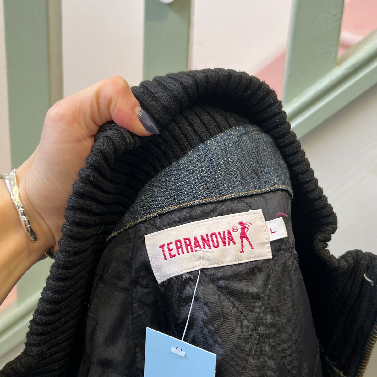 Terranova dark wash denim bomber