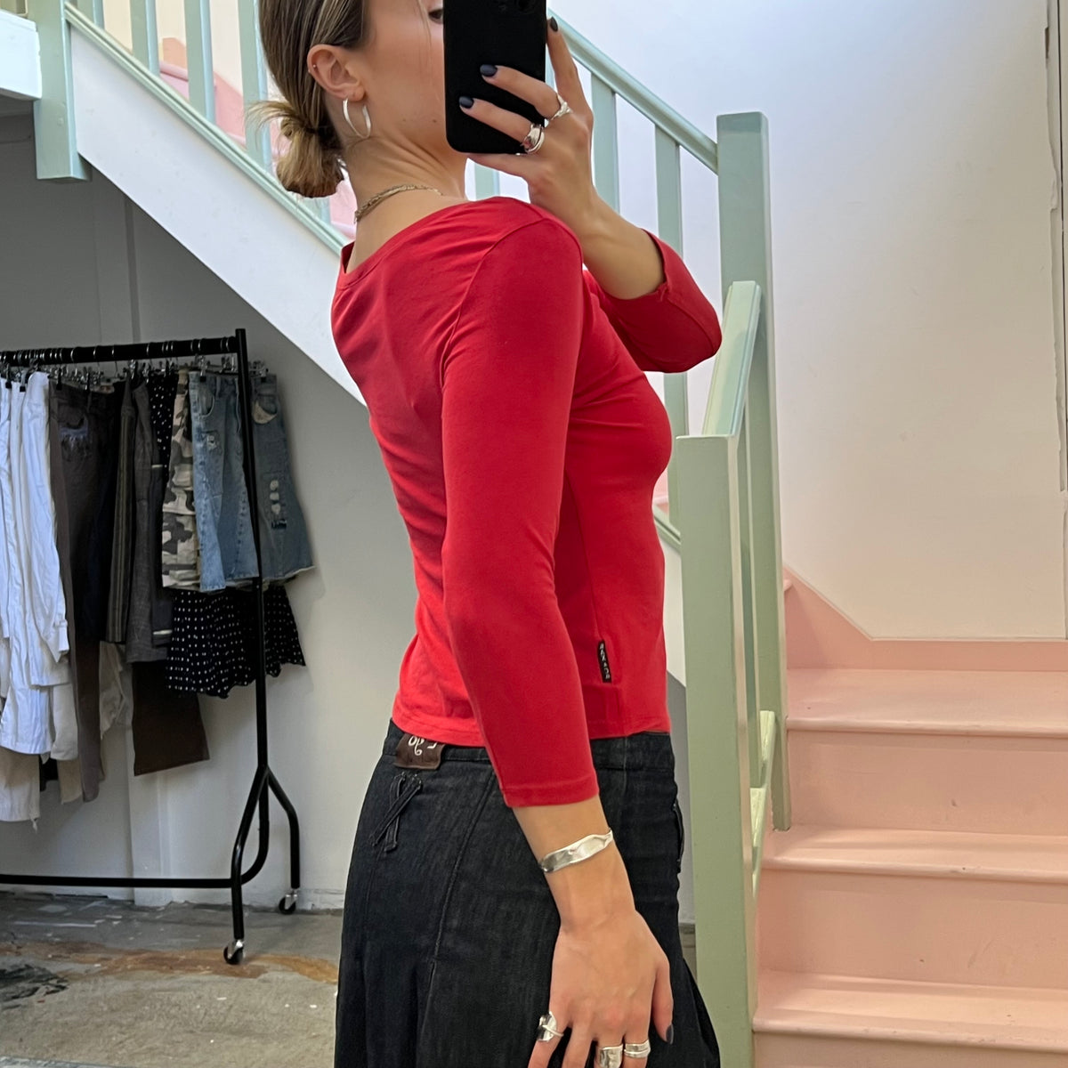 Max & Co red fitted top