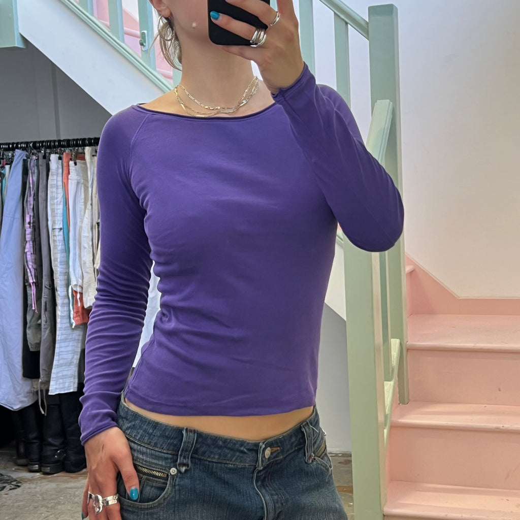 Pimkie purple long sleeve fitted top