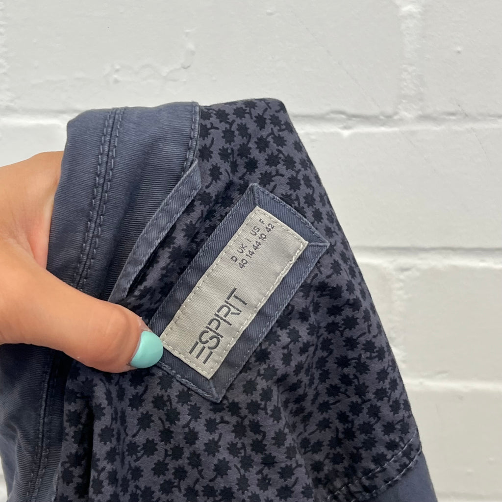 Grey Esprit button up fitted jacket