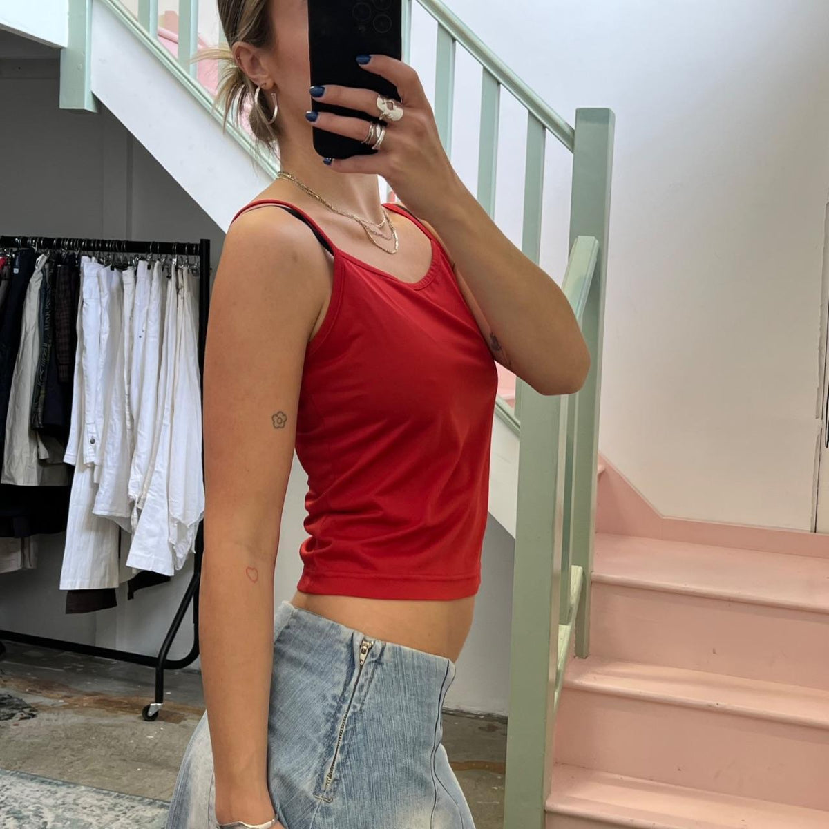 Red slinky cami