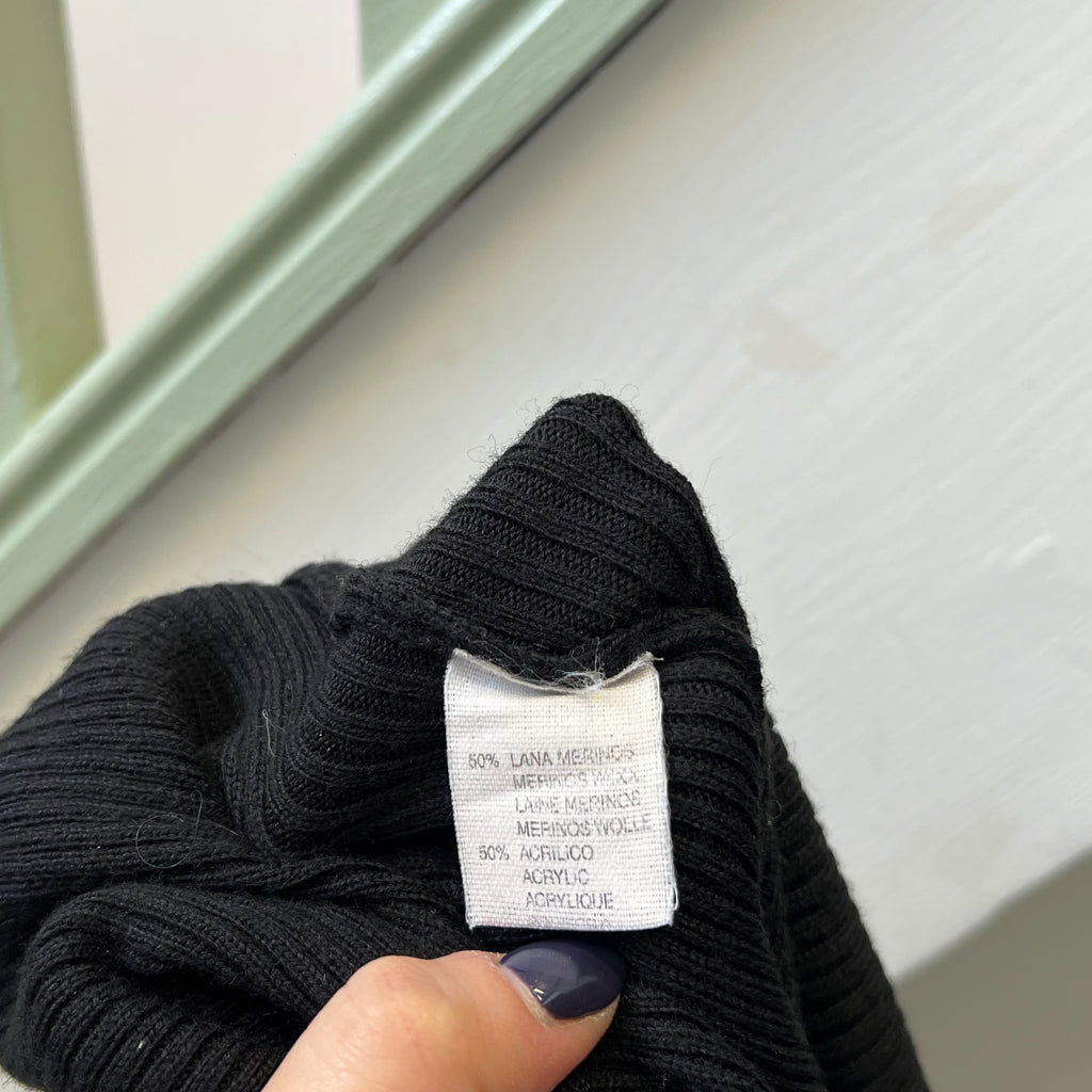 Black v neck sweater
