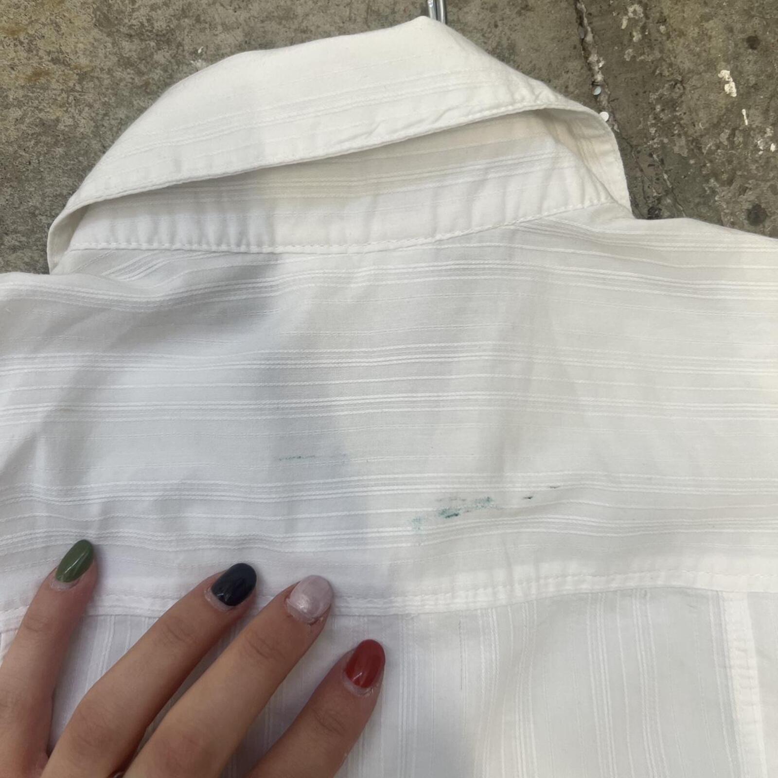 Biaggini white striped fitted vintage shirt