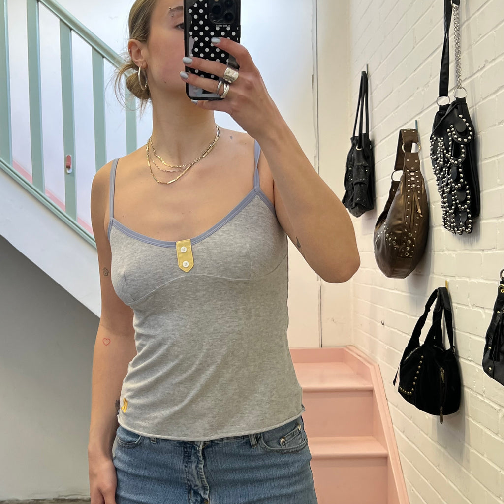 Grey scrappy cami