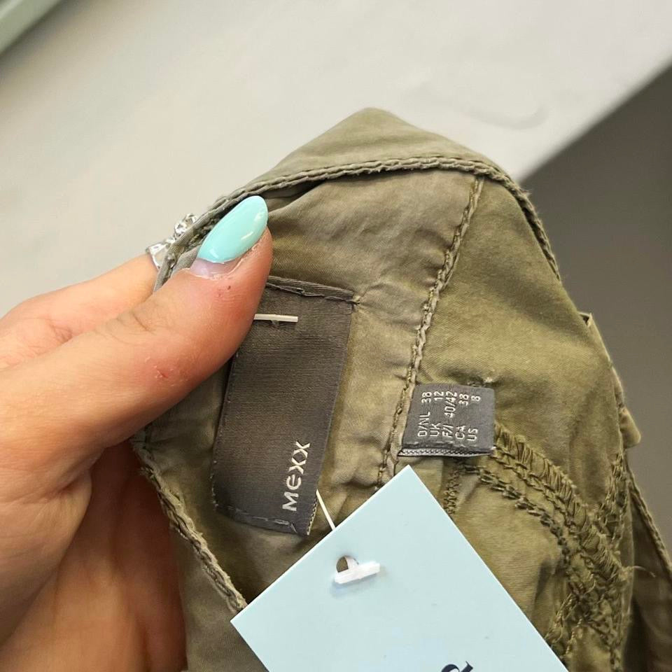 Mexx khaki wide leg cargo trousers