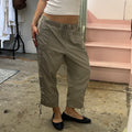 Cream baggy cargo capris