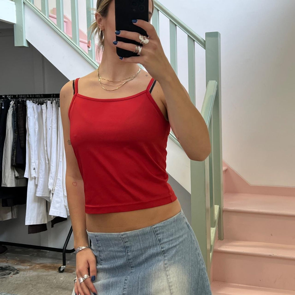 Red slinky cami