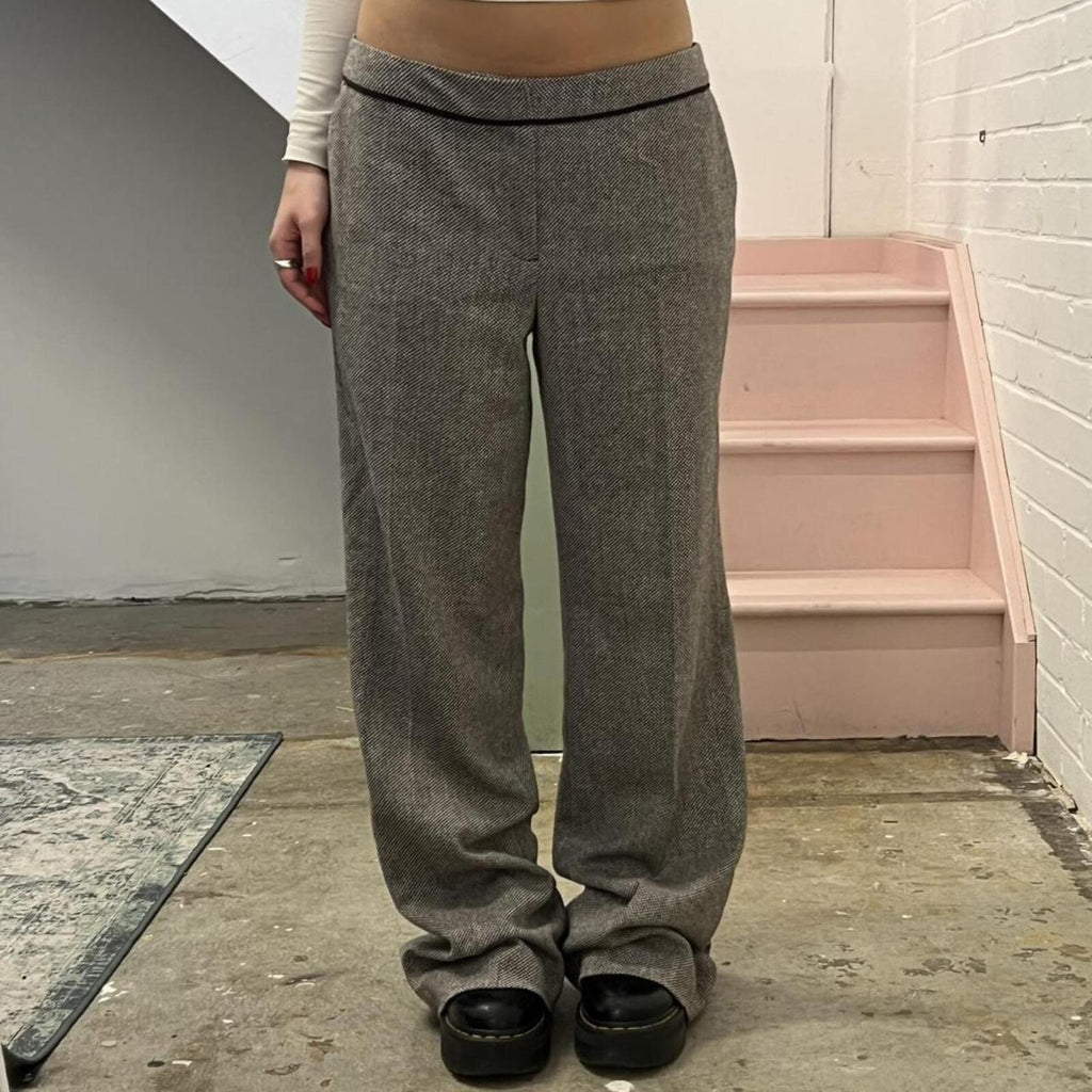 Mexx brown baggy wide leg tailored trousers