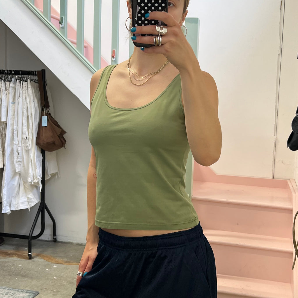 Khaki slinky cami