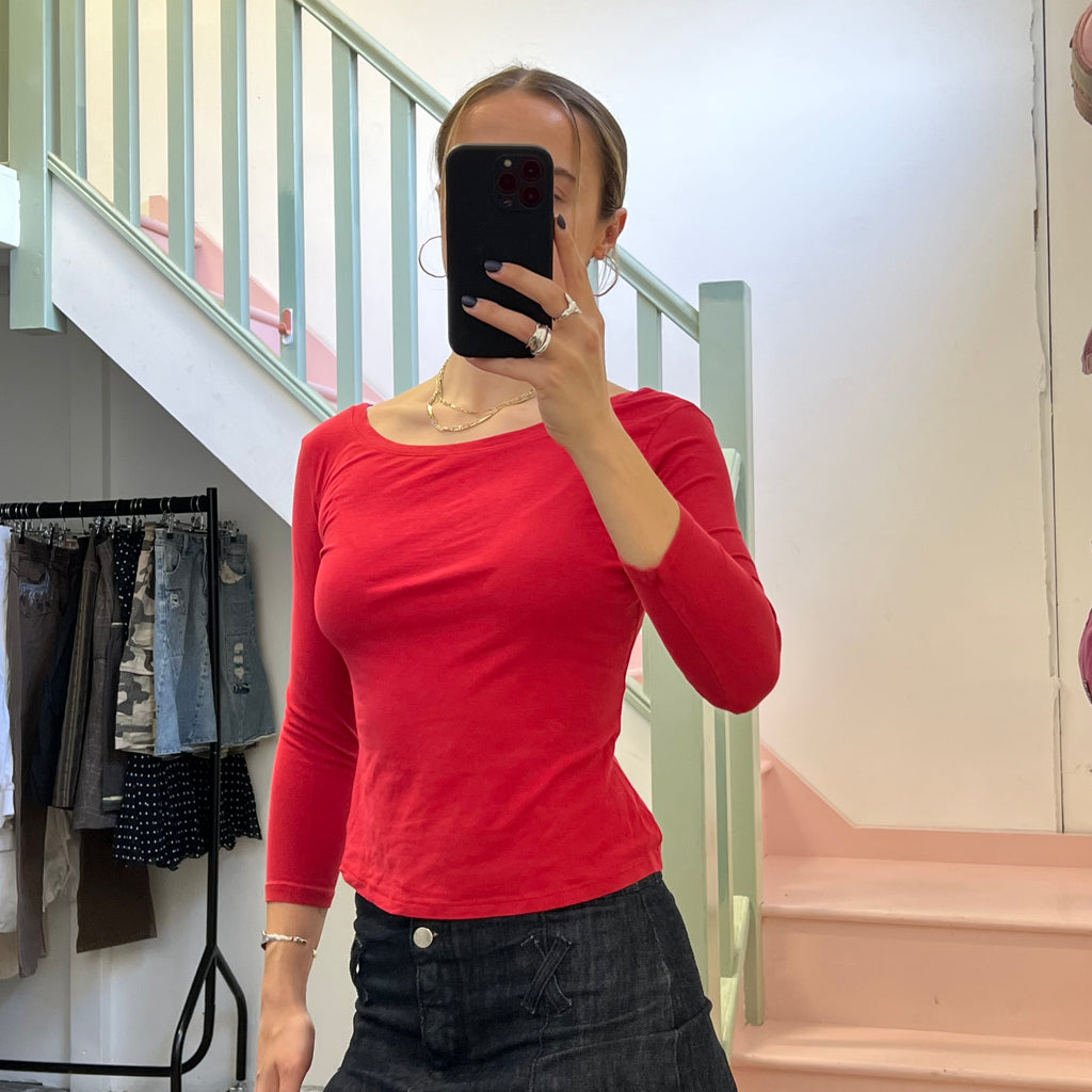 Max & Co red fitted top