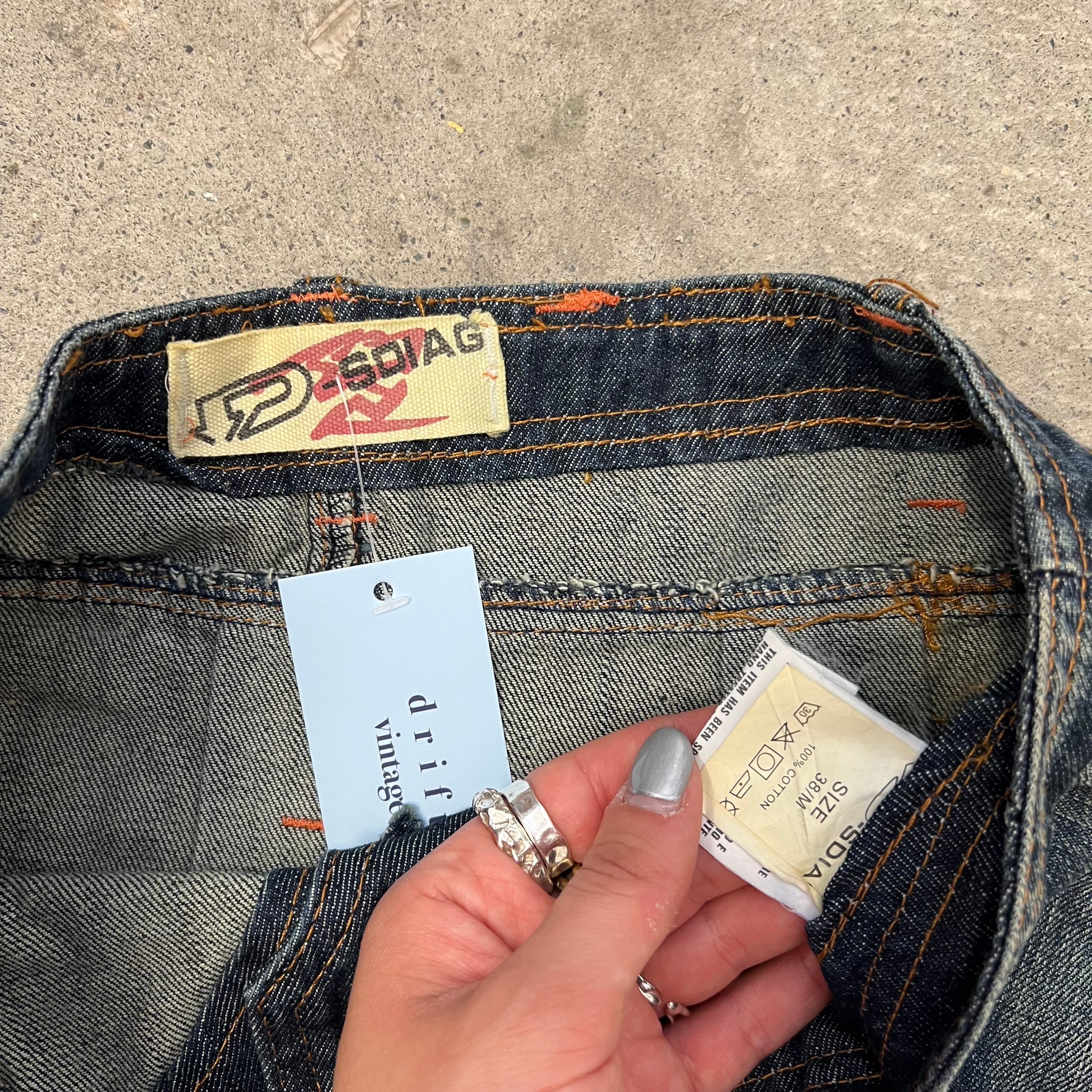 Micro mini pleated denim skirt