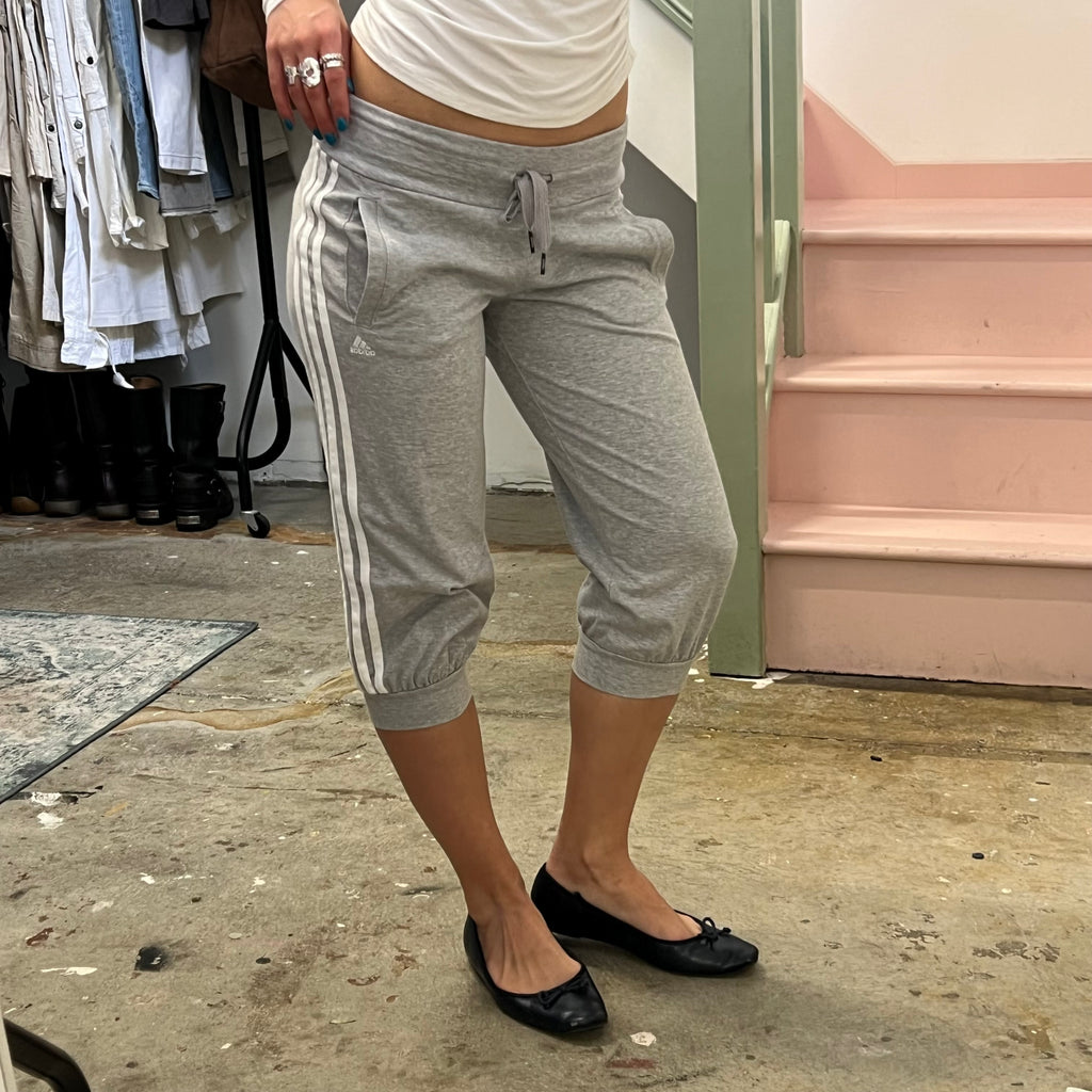 Adidas grey sporty cinched capris
