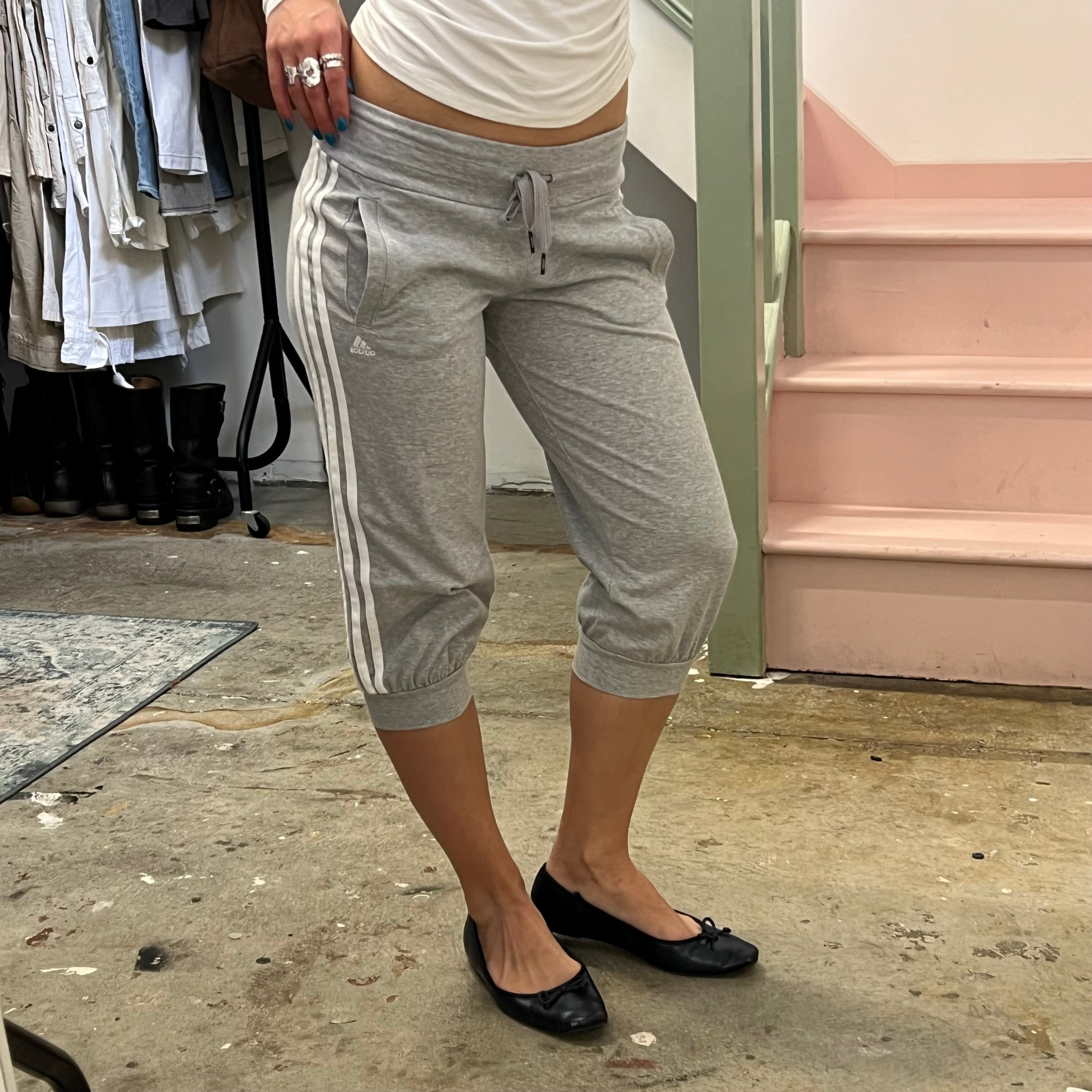 Adidas grey sporty cinched capris