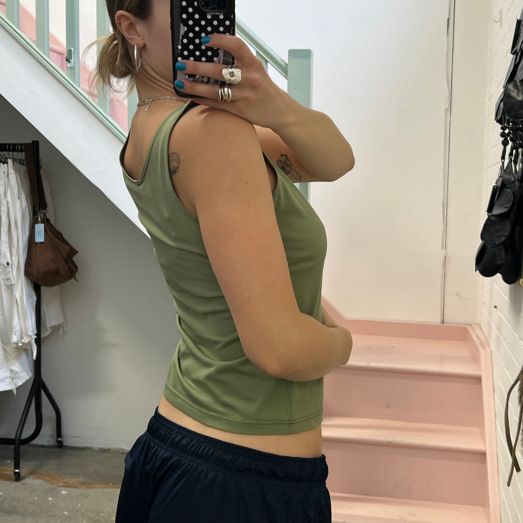 Khaki slinky cami