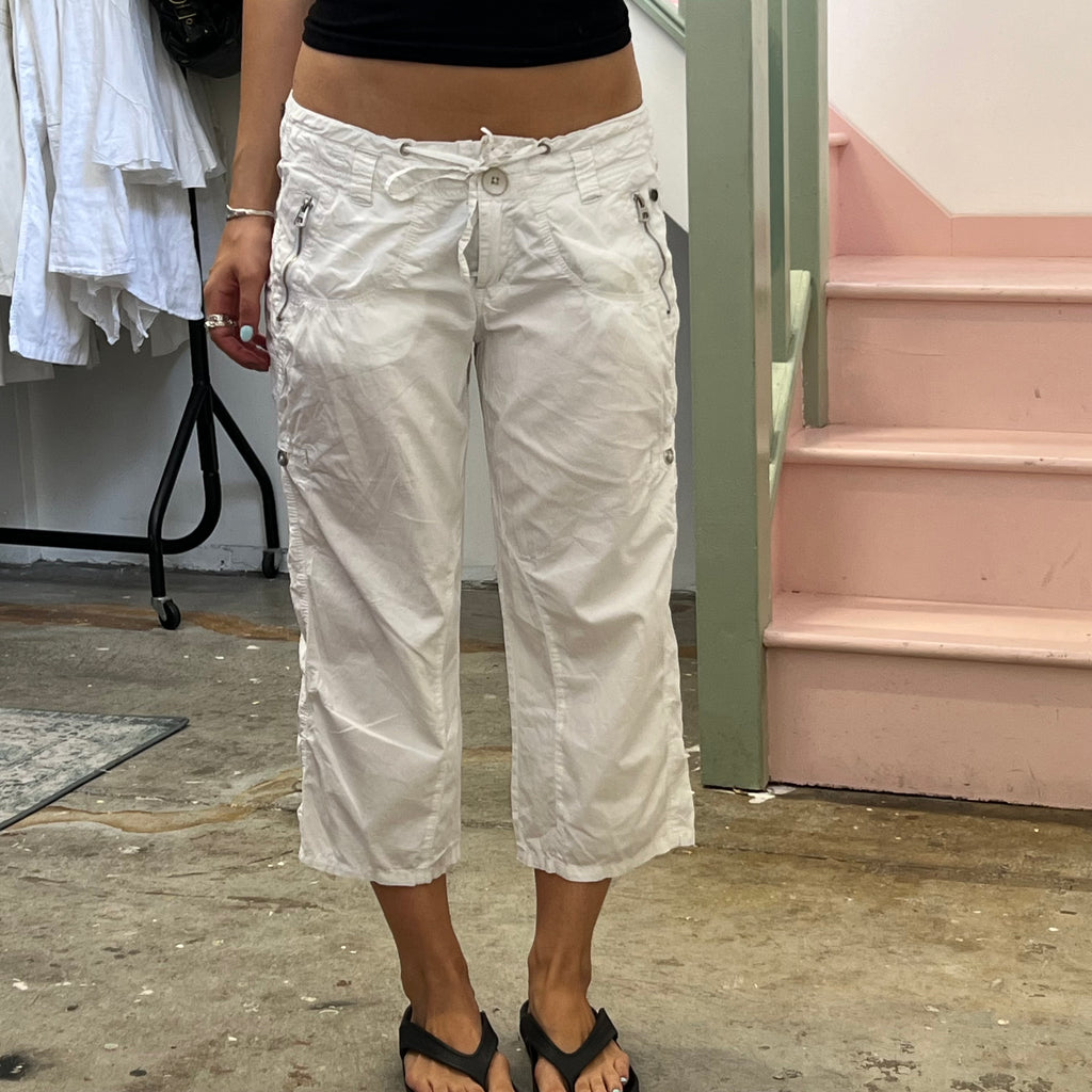 Cecil white cargo capris