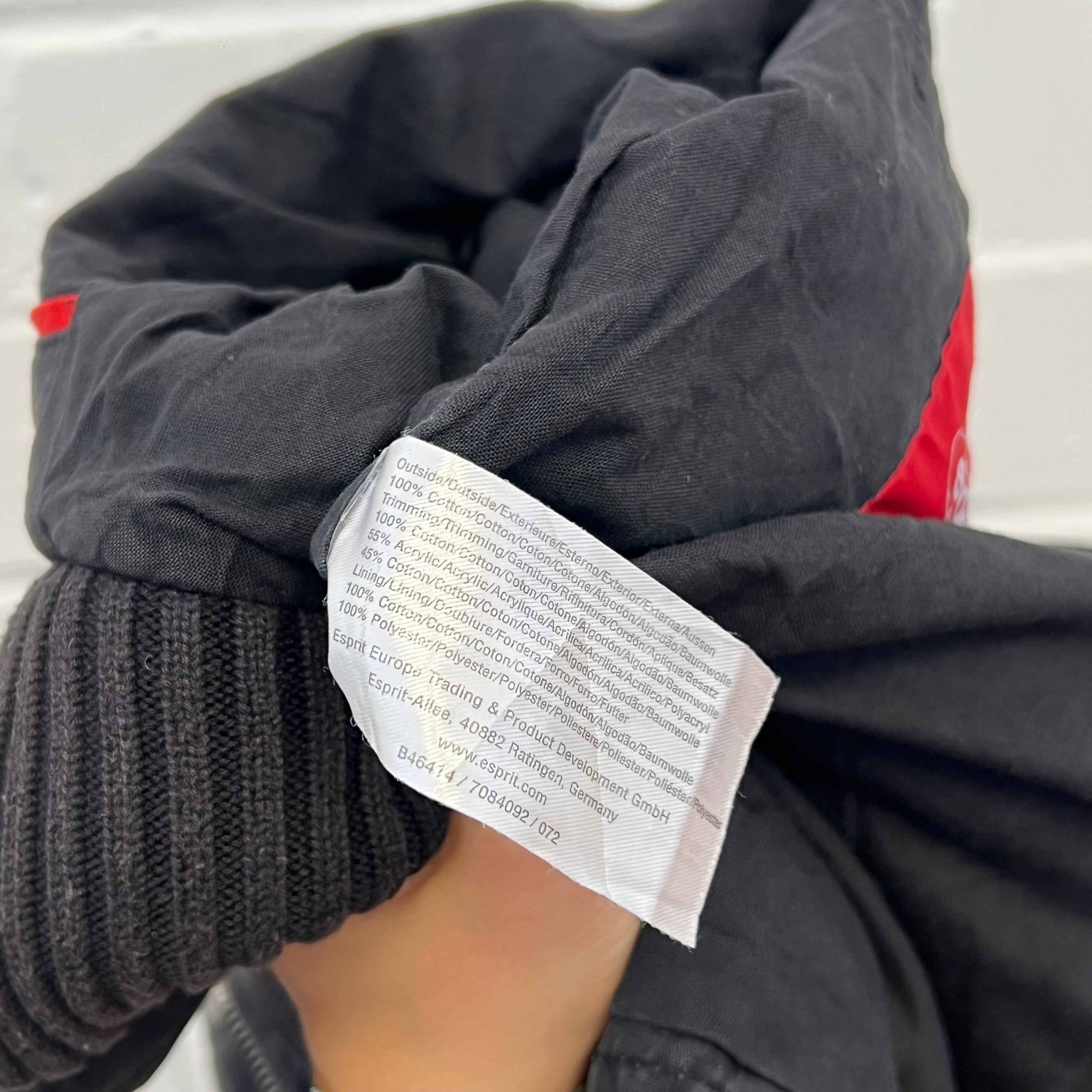 Esprit black zip up utility style jacket