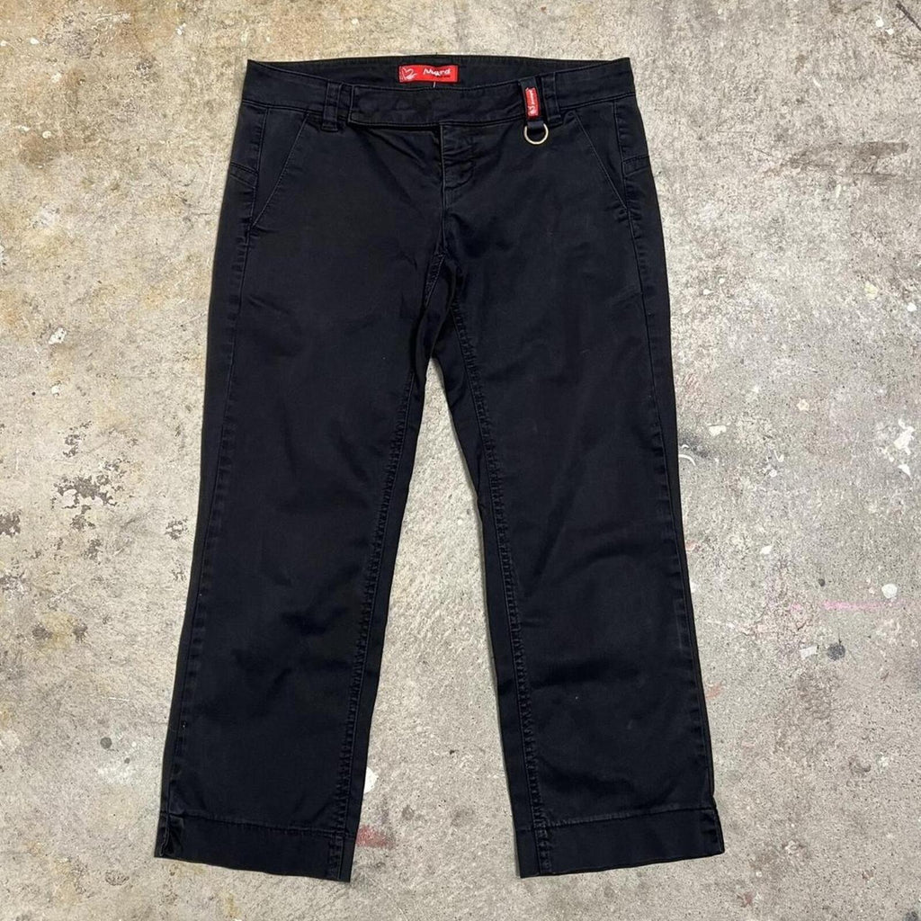 Phard black low rise tailored vintage capris