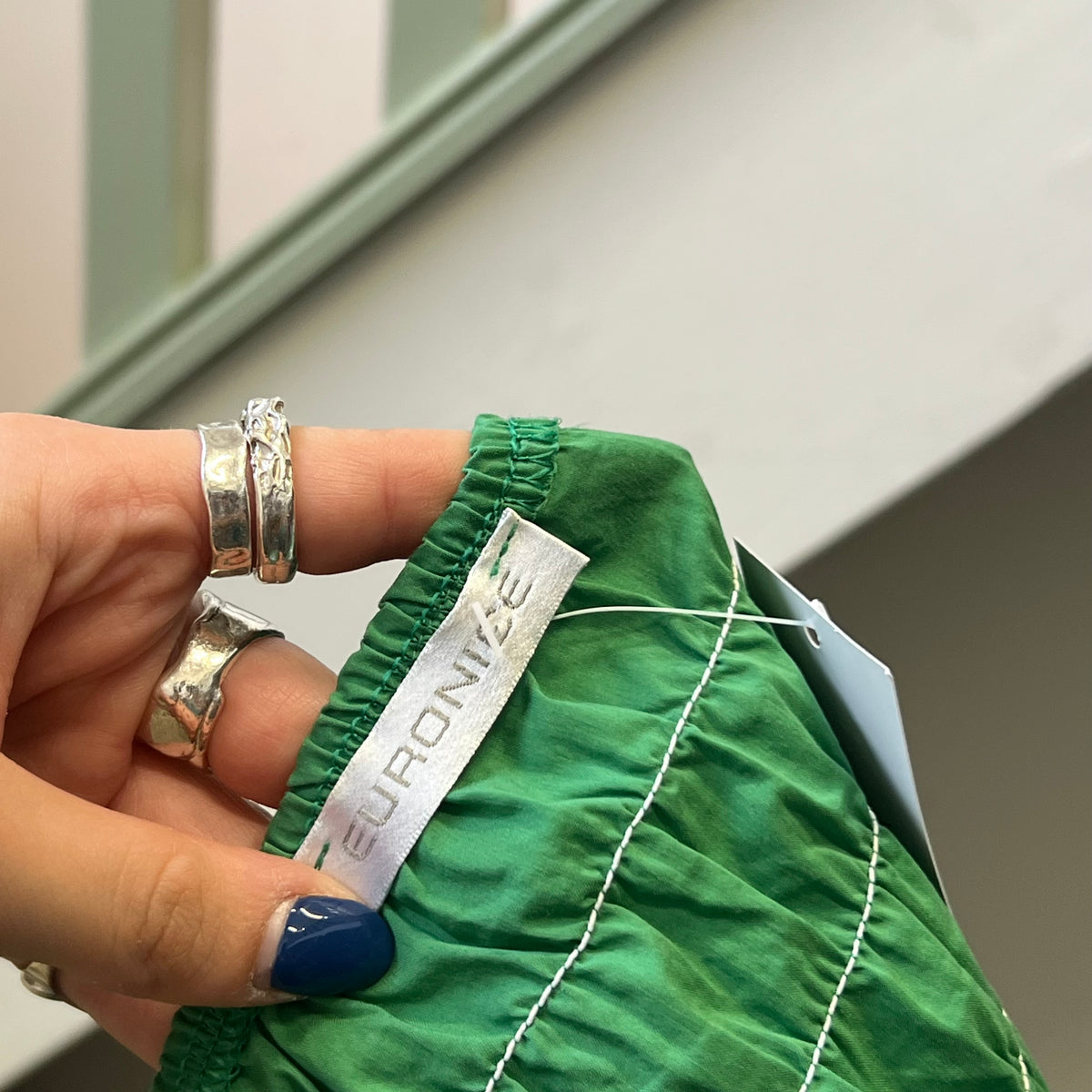 Green ruffle halter vest