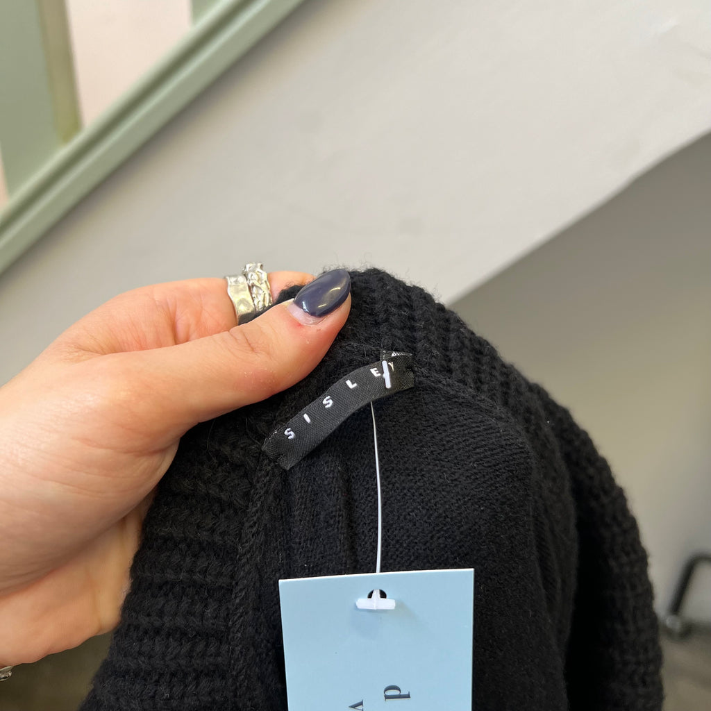 Sisley black off shoulder sweater