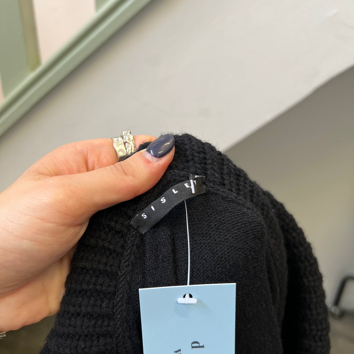 Sisley black off shoulder sweater