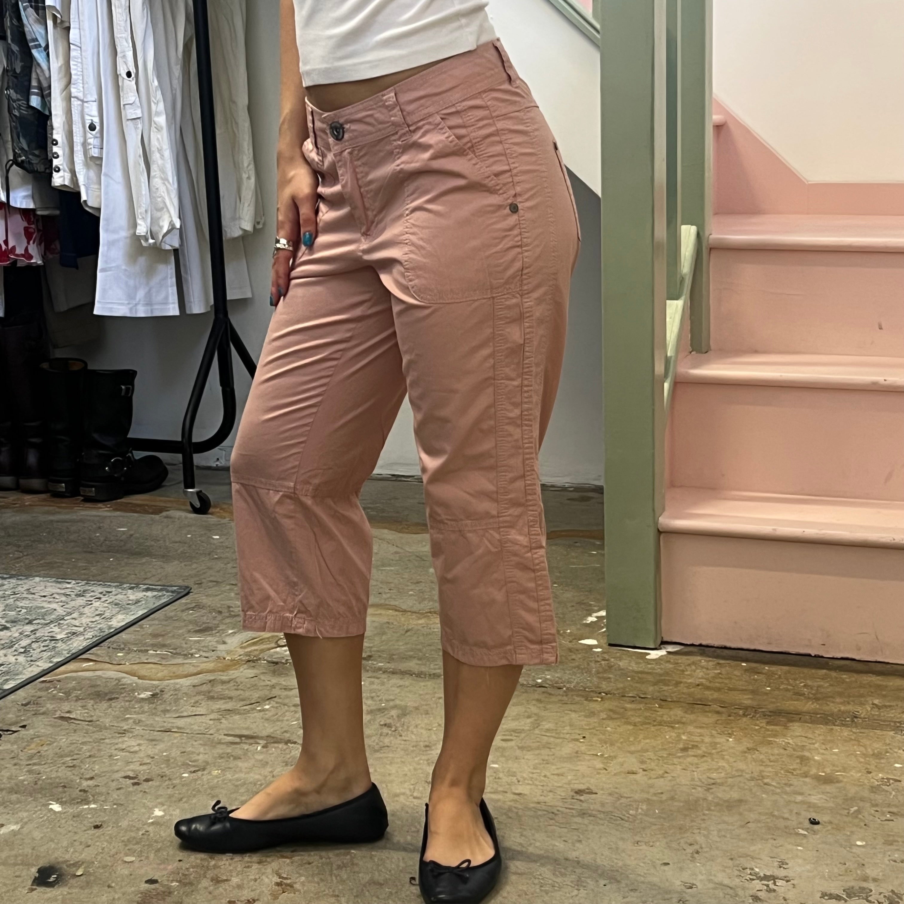 Light pink cargo capris