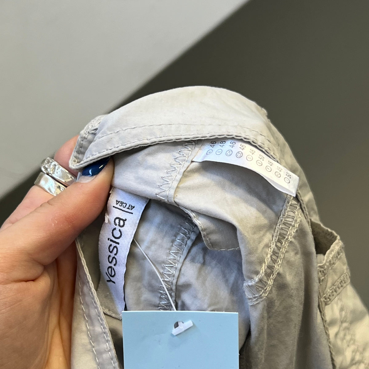 Grey baggy cargo trousers
