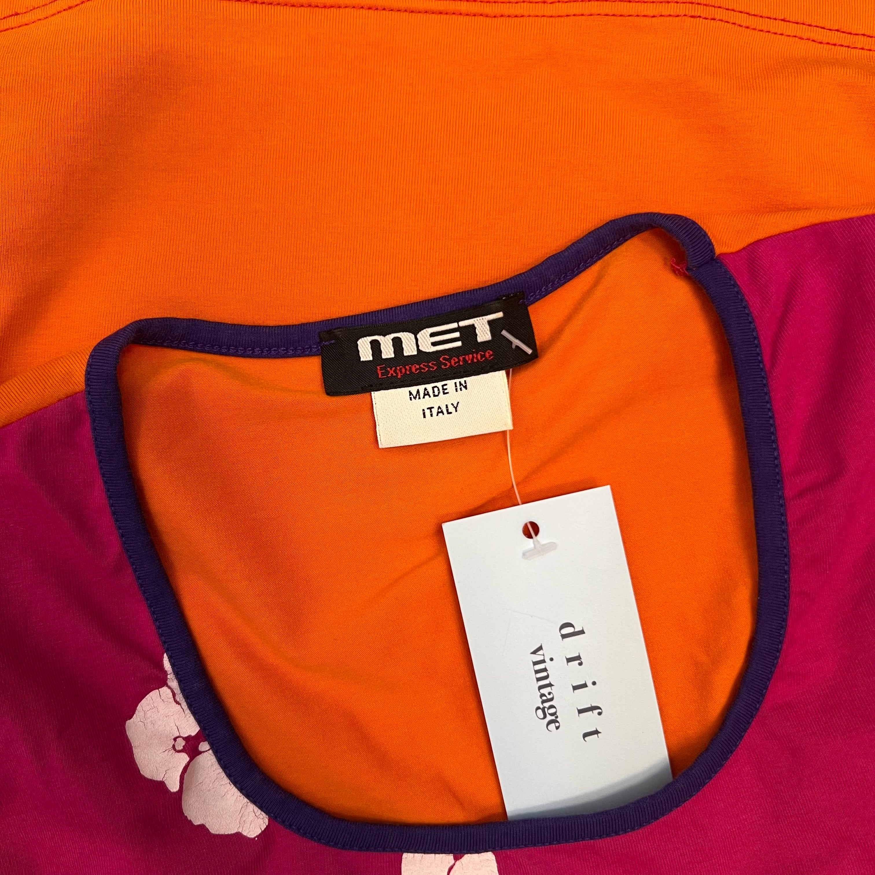 Pink and orange graphic print vest