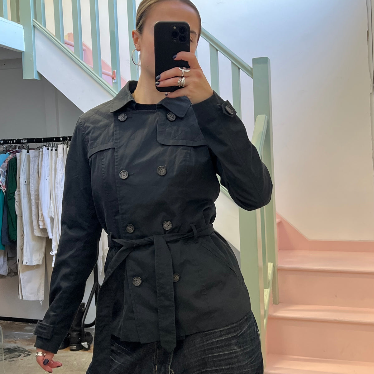 ONLY lightweight cropped trench coat