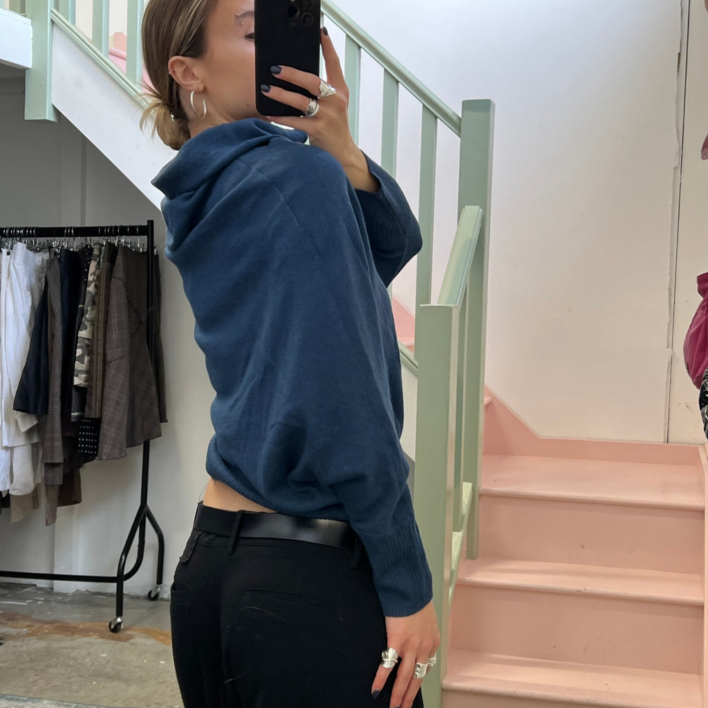 Pimkie blue batwing sweater
