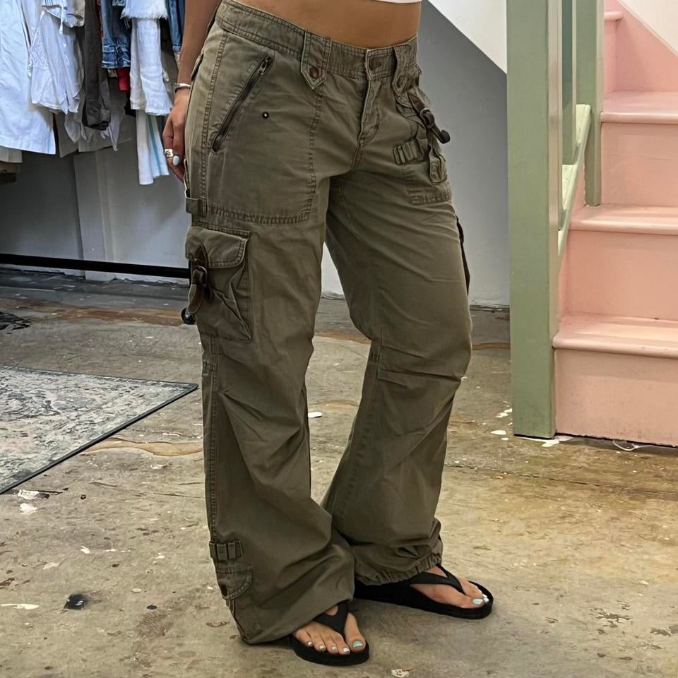 Esprit khaki balloon style cargo trousers