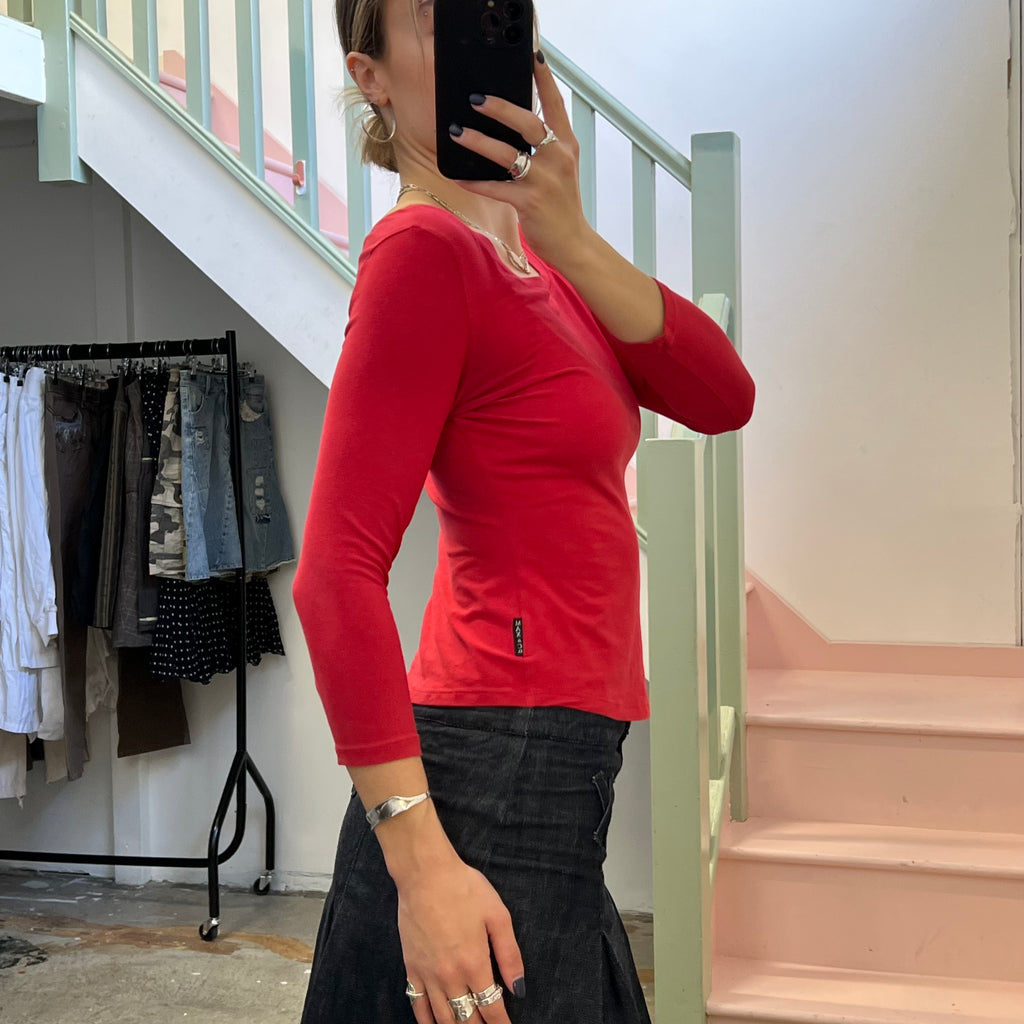 Max & Co red fitted top