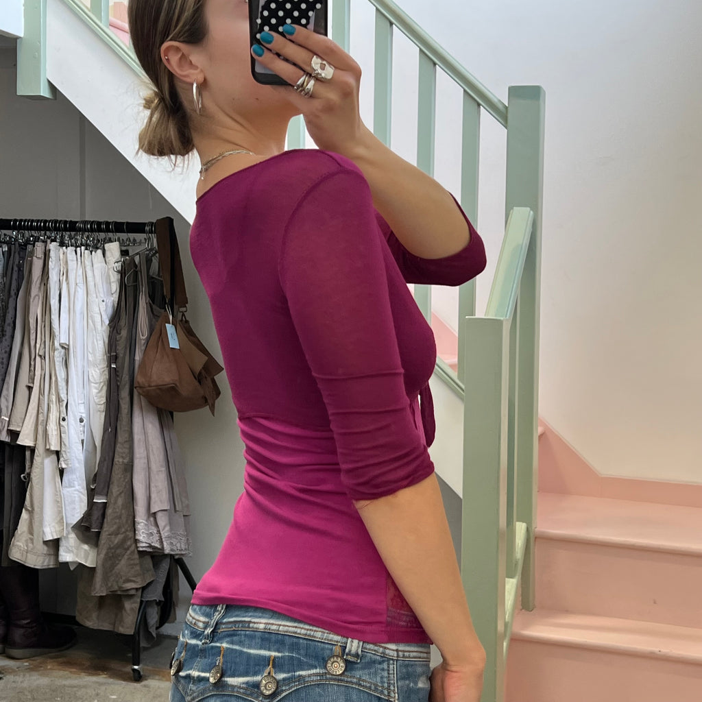 Dark pink bolero