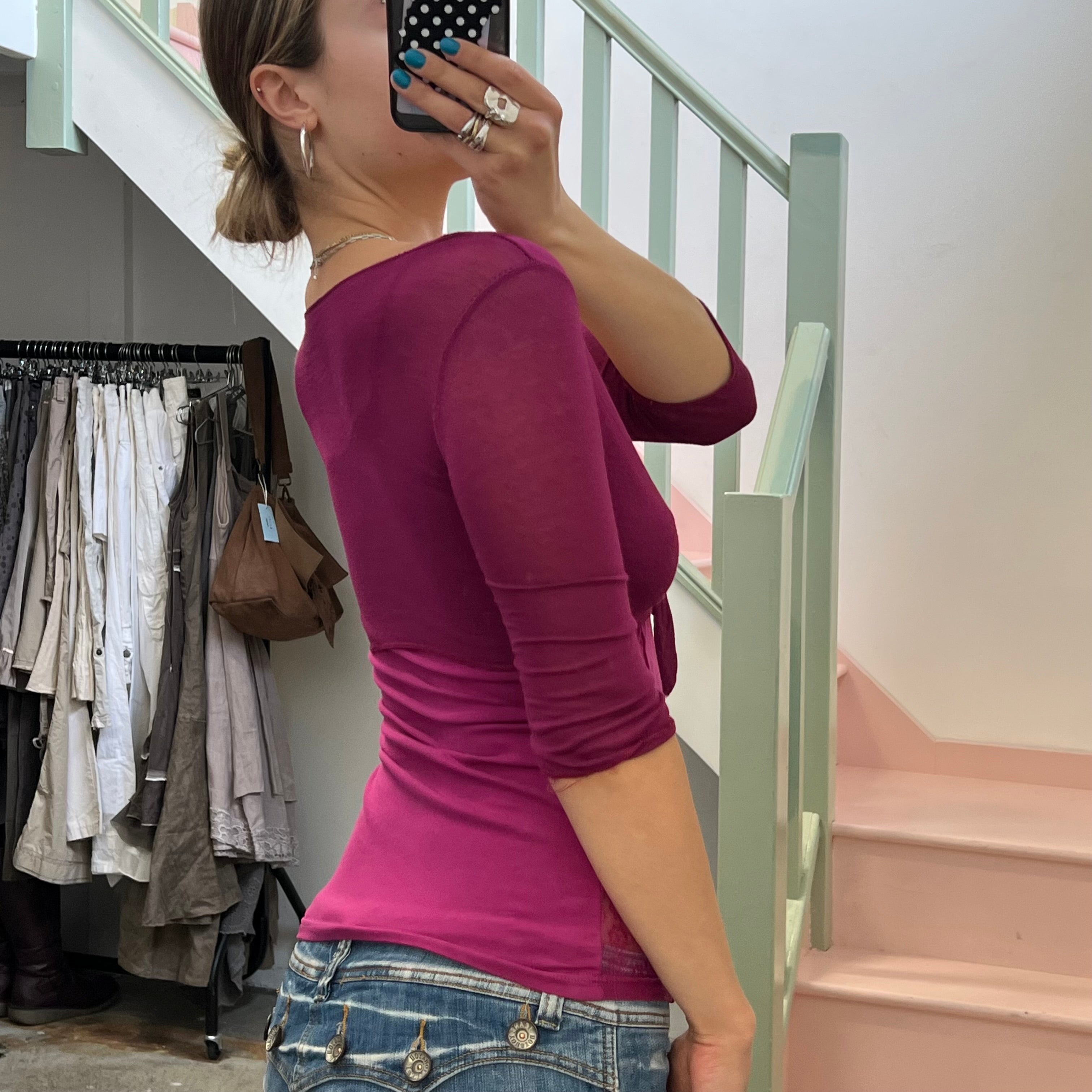 Dark pink bolero