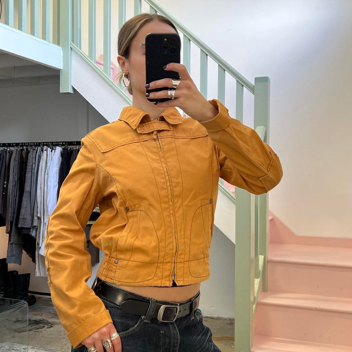 Miss Sixty orange lightweight bomber jacket