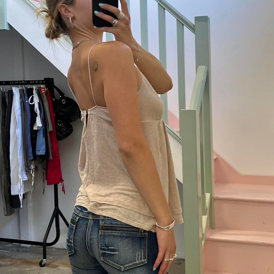 Cream floaty vest