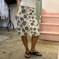 Printed midi skirt