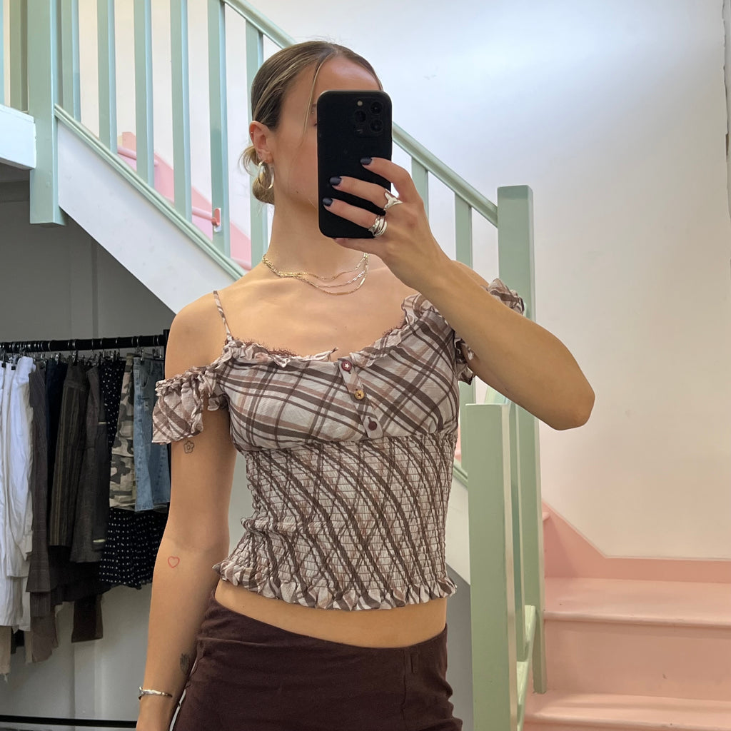 Miss Sixty check off shoulder blouse