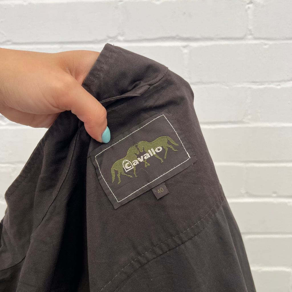 Brown fitted utility style jacket