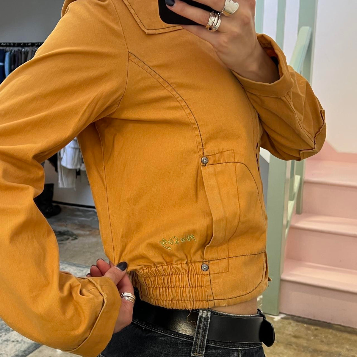 Miss Sixty orange lightweight bomber jacket