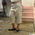White lightweight capris