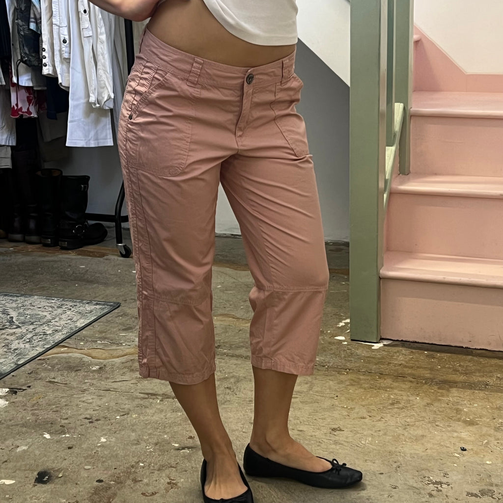 Light pink cargo capris