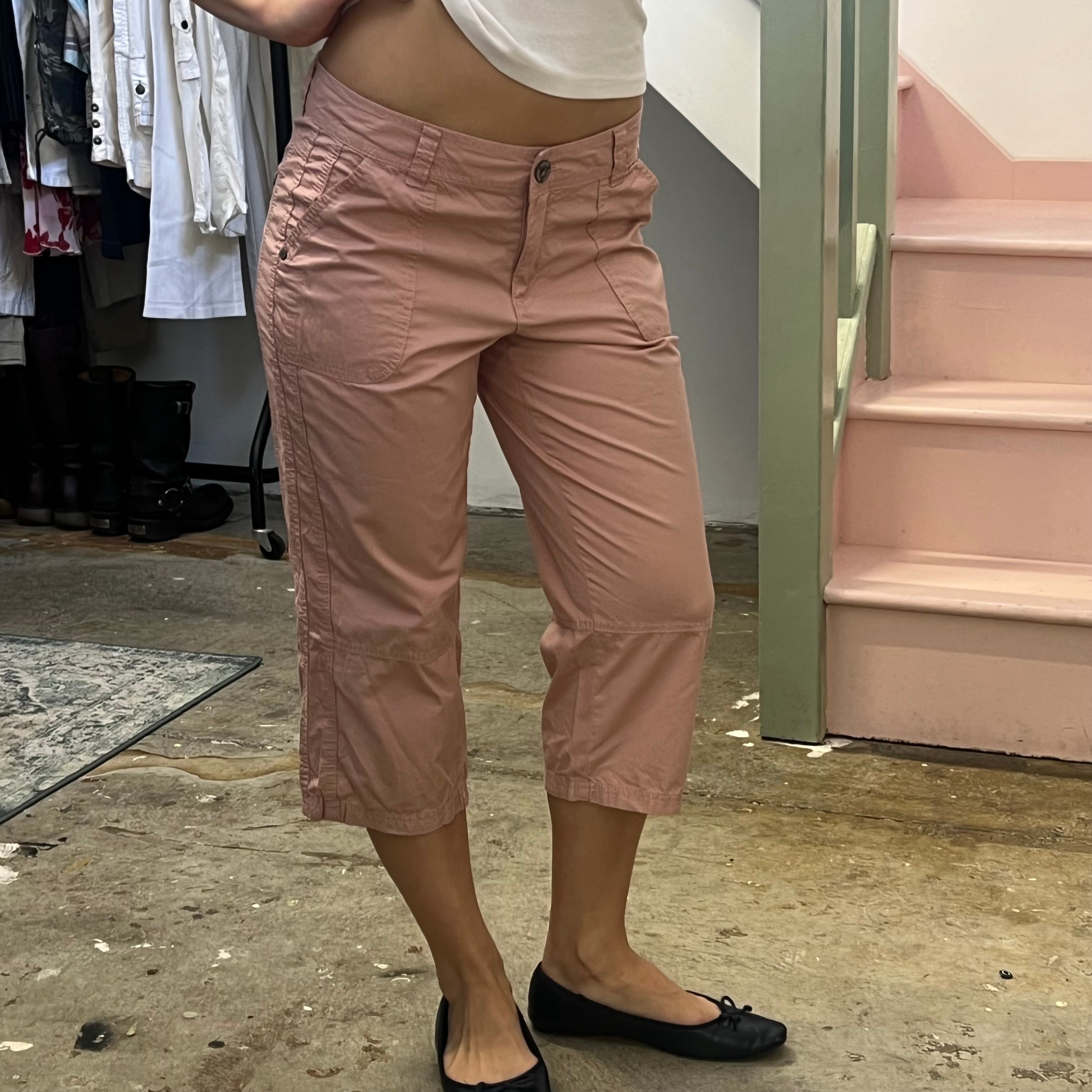 Light pink cargo capris