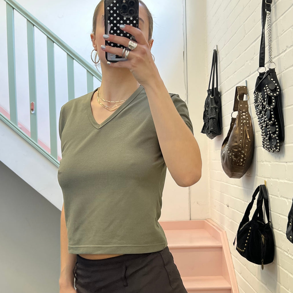 Khaki baby tee