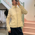 Cream lightweight biker jacket
